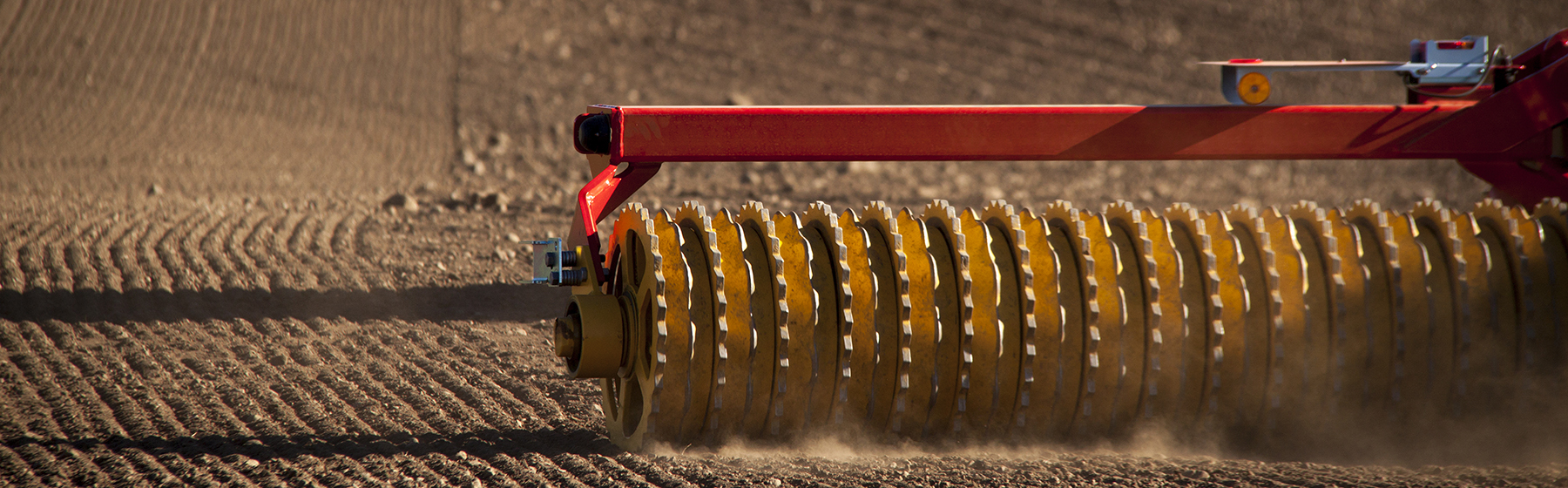 Roller on a field